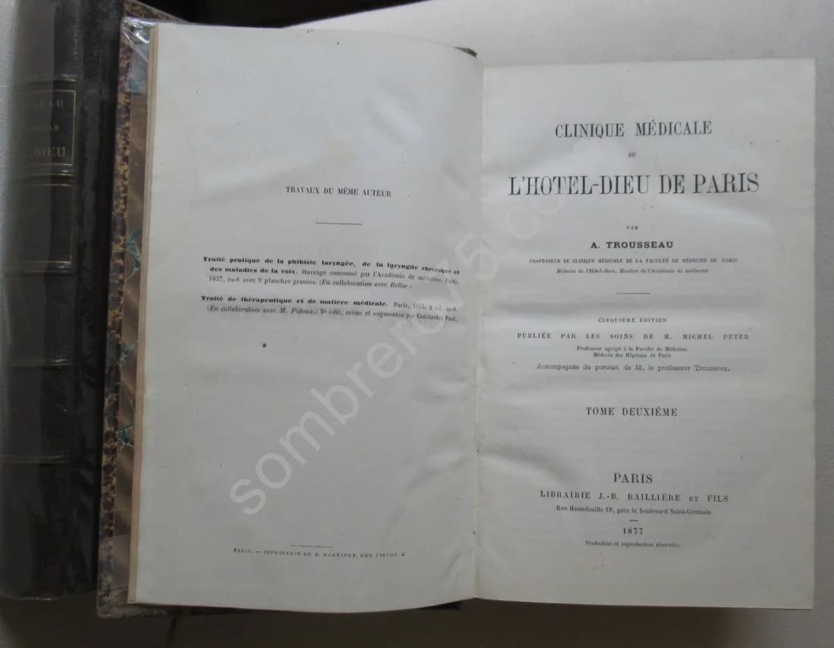 Clinique Médicale de l'Hôtel Dieu de Paris. 3 vol - Image 4