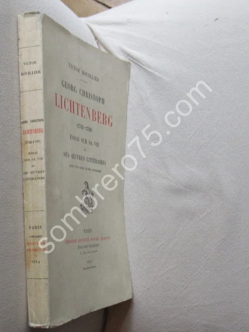 Georg Christoph LICHTENBERG (1742-1799). Essai sur sa vie et ses oeuvres littéraires - Image 2