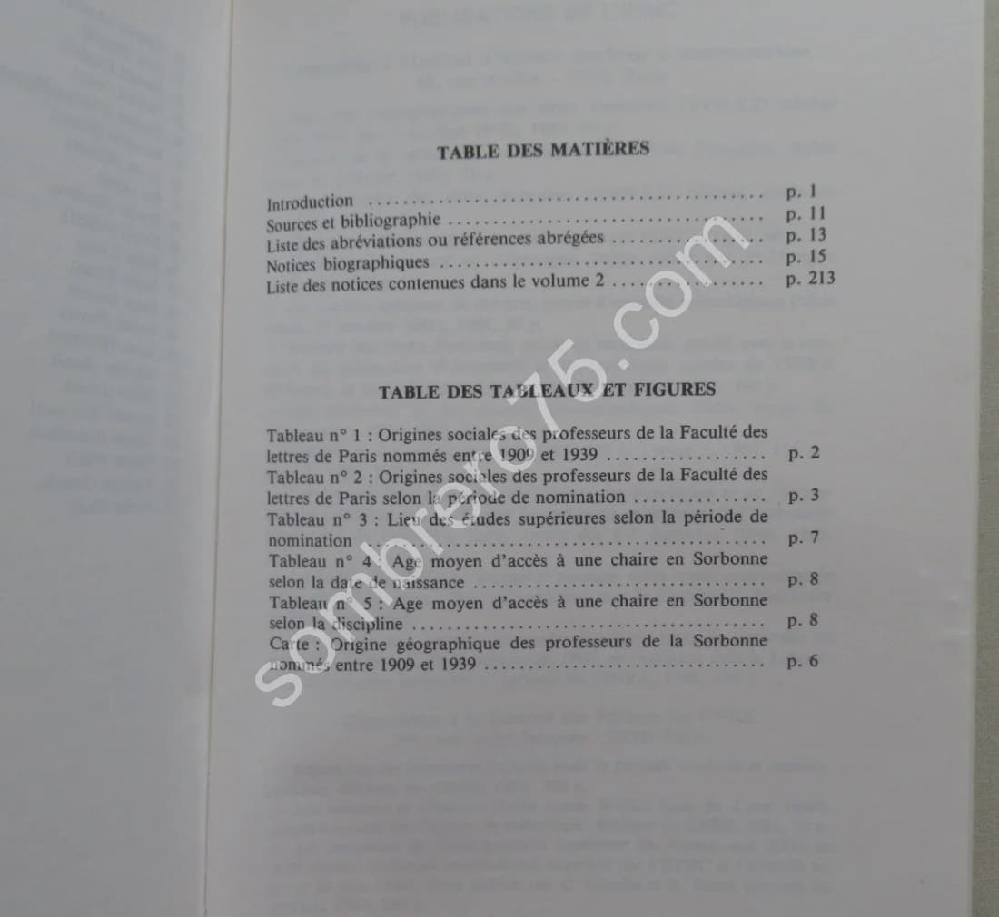 Les Professeurs de la Faculté des Lettres de Paris 1909-1939. Vol. 2. Ch CHARLE - Image 4