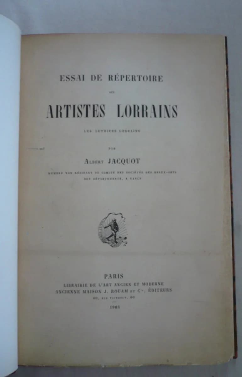 Les Luthiers Lorrains - Essai de Répertoire des Artistes Lorrains - Image 3