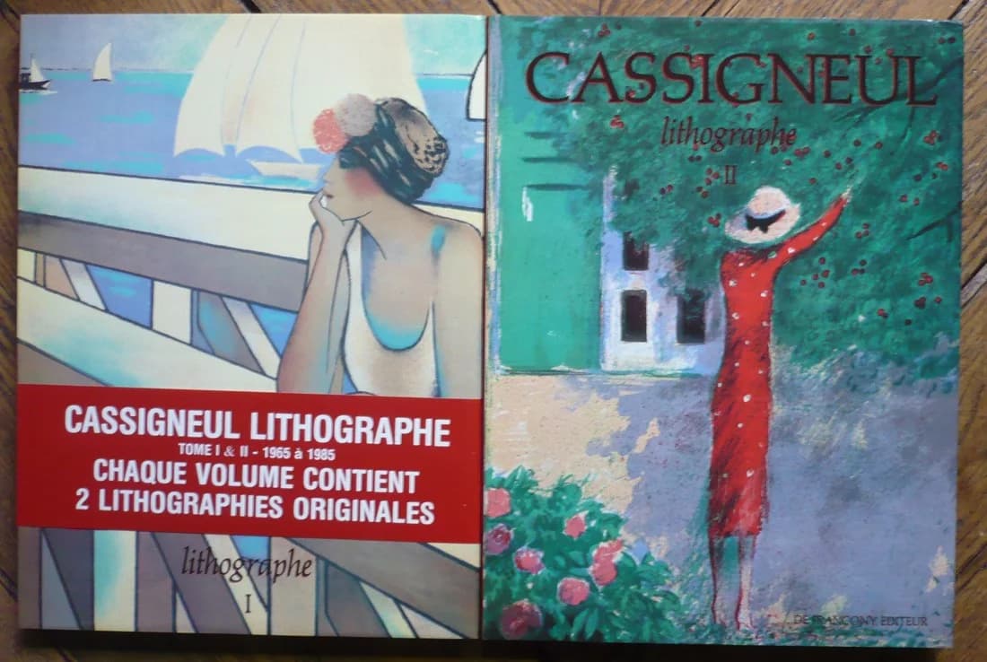 Cassigneul Lithographe. 2 Volumes. 2 Lithographies Originales
