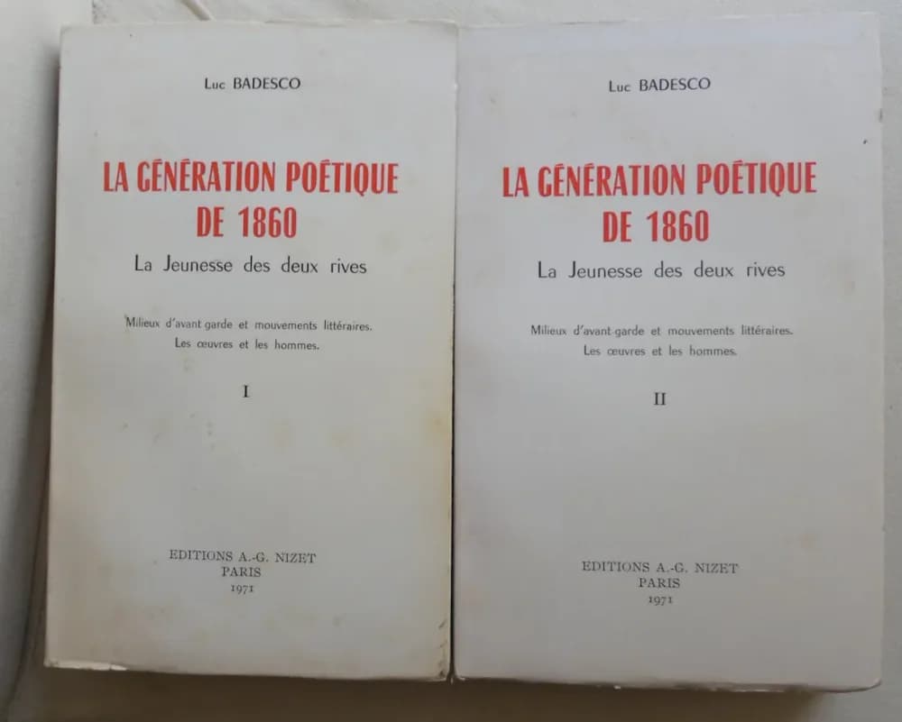 La Génération Poétique de 1860. La jeunesse des deux rives