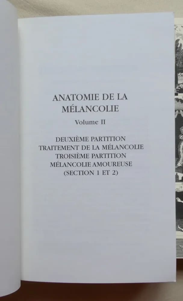 Anatomie de la Mélancolie. Robert BURTON. 3 VOL. - Image 6